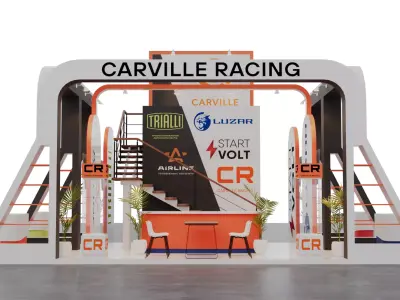 Exhibition Booth Stand Carville 3ds Max Scene Corona Renderer 3D model
