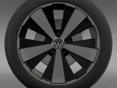 VW Beetle Turbo 2012 wheel 3D model