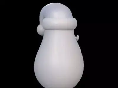Minimalist Santa Claus Statue 3D model