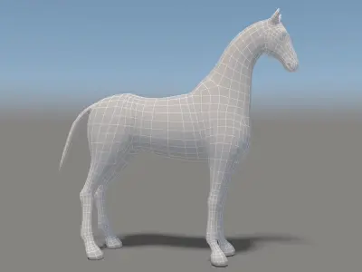 Horse Low-poly 3D model