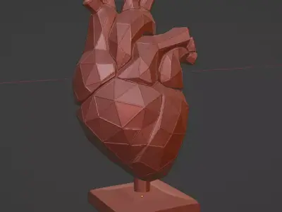 Minimalist Decorative Heart  3D Model for Printing 3D print model
