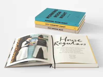 open and closed coffetable books  by soho house  3D model