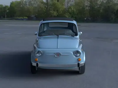 Fiat 500 Nuova 1957 with interior HDRI 3D model