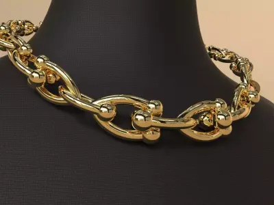 Graduated Oval Tiffany Necklace and bracelet 3D print model