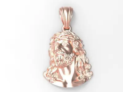 Jesus Head Pendant  3D print model