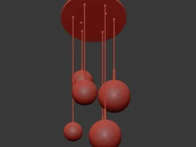 Whitley Chandelier Round 6 3D model