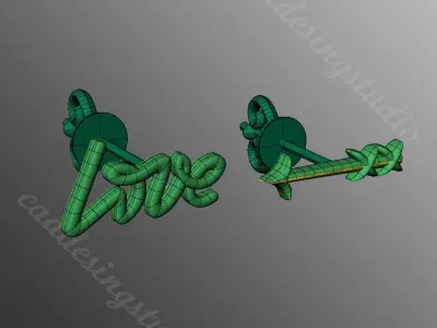 Earrings bi 6 3D print model