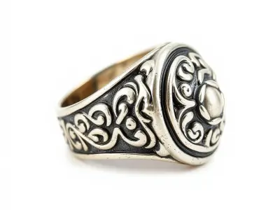 Ornate Vintage Ring Model Pack Low-poly 3D model