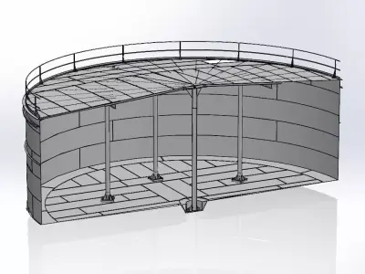 Industrial tank 3D model 3D model