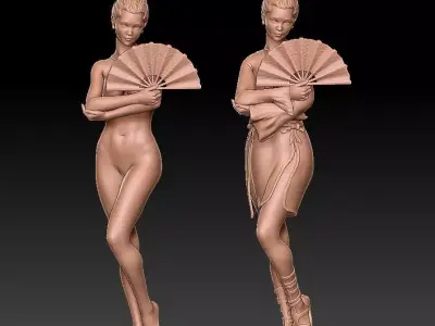 geisha japanese 3D print model