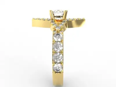 54mm diamond louis vuton bloom ring 3D print model