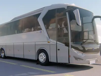 Indonesian bus Laksana All new Legacy SR1 Low-poly 3D model