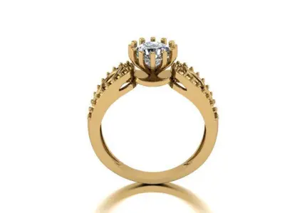  Ring Use For  Moissanite Diamonds 3D print model