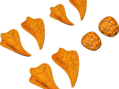 beautiful patterns for custom jewellery design 3D print model