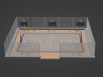 Basketball Stadium - Los Angeles Clippers Low-poly 3D model