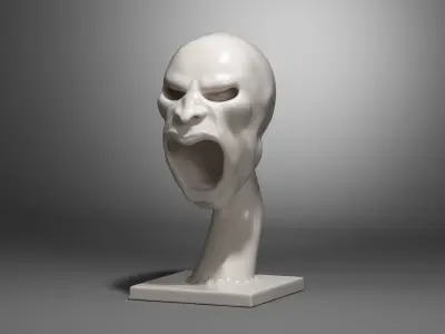 human head modern sculpture 3d print model 81 3D print model