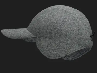 Beanie Cap with Ear Flap  Low-poly 3D model