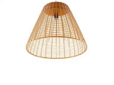 Modern Rattan Lamp Shade Model Pack Low-poly 3D model