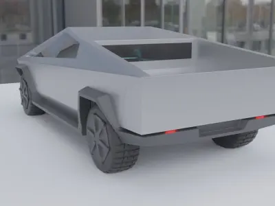 Cybertruck futuristic truck 3D model