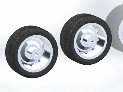 Custom wheels Raceline Impala for your scale model 3D print model