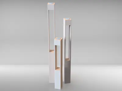 Candle Holders set - Candle Sticks - Decoration - 15 pcs 3D model