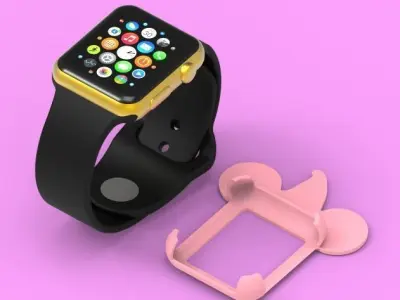 Hat With Mickey Mouse  Apple Watch Ears Case Cover 38mm 3D model 3D model