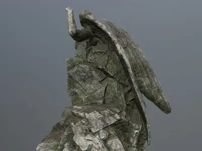 Man statue 1 Low-poly 3D model buy