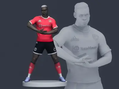  Paul Pogba 3D Printable 2 3D print model
