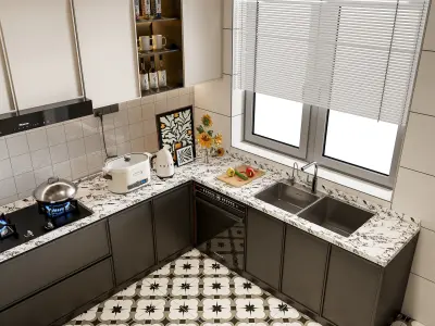 Kitchen Modern interior 78 3D model