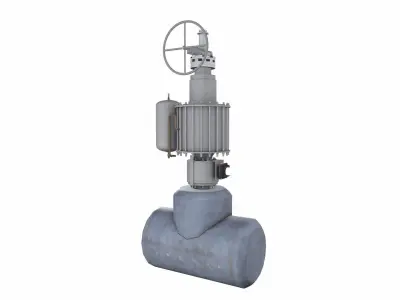 Control Valve Handjack Low-poly 3D model
