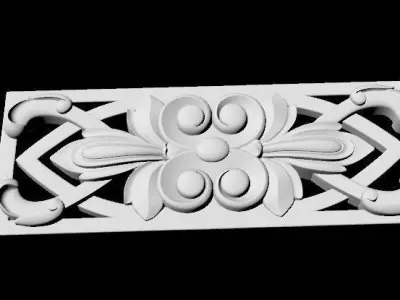 Central decor ornament for furniture 3D model 382