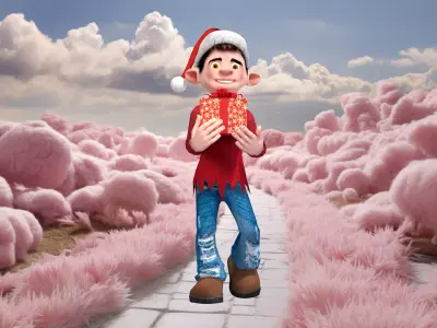 Christmas Elf Carrying 3D model