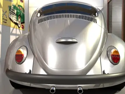 Volkswagen beetle 1963 Custom 3D model