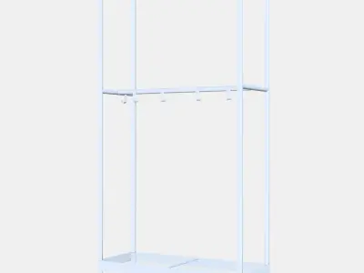 MACKAPAR Coat rack with shoe storage unit Low-poly 3D model