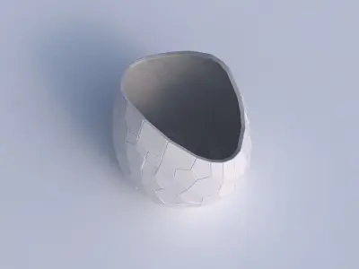 Bowl compressed 3 with fine organic cells 3D print model