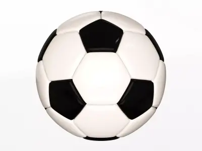 Soccer Ball Black White Low-poly 3D model