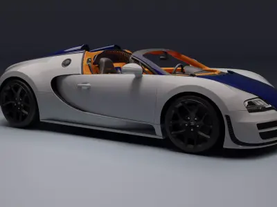 Bugatti Veyron Grand Sport Vitesse Low-poly 3D model