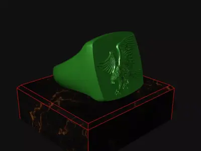 Eagle ring 3D print model get
