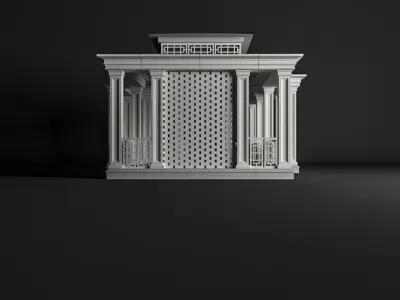 classical-style architectural gazeb 3D model