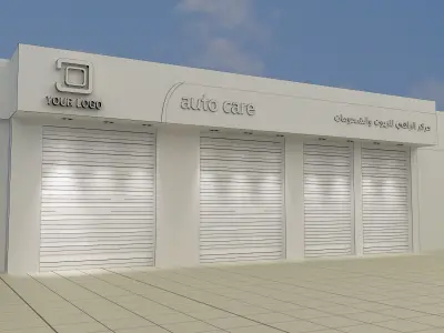  Car service entrance logo sign a615b  3D model