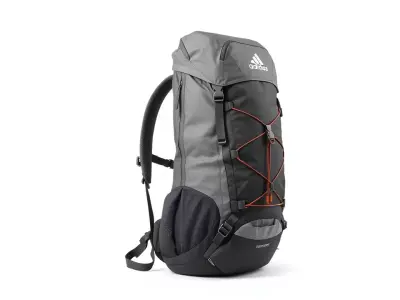 Adventure Gray Backpack model pack Low-poly 3D model