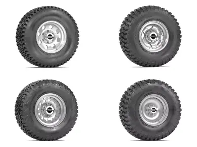 OFF ROAD WHEEL AND TIRE COLLECTION 2 3D Model Pack
