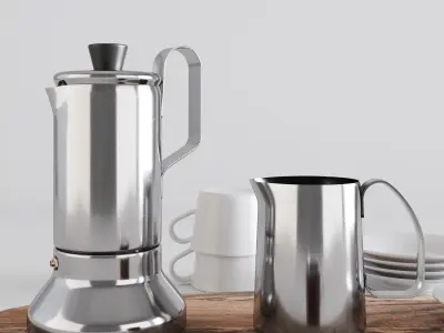 Coffee Maker Metallisk 3D model