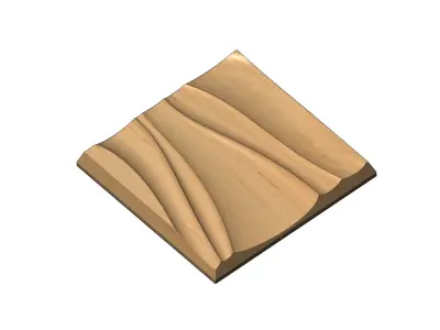 3d wall organic wave decorative panel  3D print model