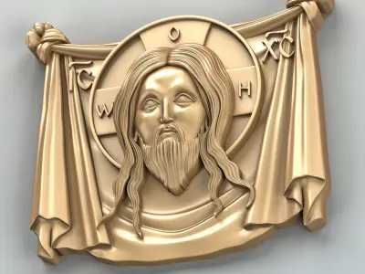 Carved decor central Icon 032 3D model