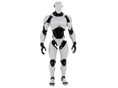 Humanoid Robot Game Ready PBR Unreal Engine and Unity Compatible Low-poly 3D model