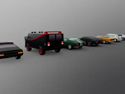 Low Poly Cars 3D model