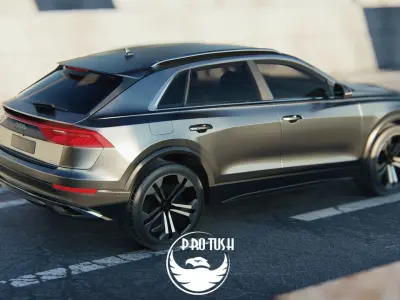 High Detailed Model of Audi Q8 2019 3D model