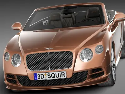 Bentley Continental GT Speed Cabrio 2015 3D model