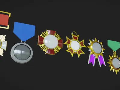 Medals Low-poly 3D model